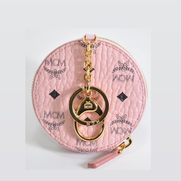 NWT MCM Pink Visetos Coin Pouch w/box & dust bag - Picture 5 of 9